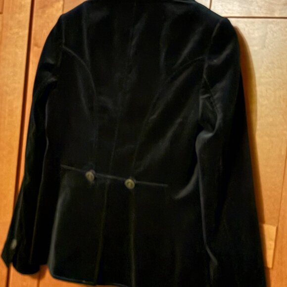 Banana Republic Black Velvet Blazer Jacket Womens Classic Tailored Sz 8 - Picture 5 of 9